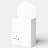 パーソナライズされたエレガントモノグラム貸与箱 フェイバーボックス (見開き)