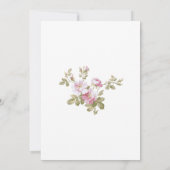 パーソナライズされたエレガントヴィンテージピンクローズ縁ど ノートカード (裏面)