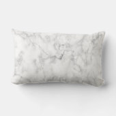 パーソナライズされたエレガント大理石の写真 ランバークッション (裏面)