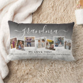 パーソナライズされたエレガント大理石の写真 ランバークッション (ブランケット)