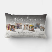 パーソナライズされたエレガント大理石の写真 ランバークッション (正面)