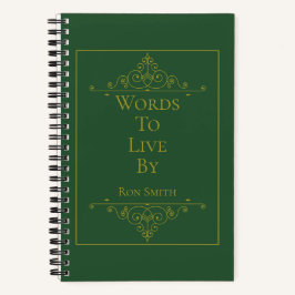 パーソナライズされたエレガント引用文 ノートブック