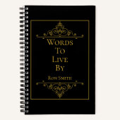 パーソナライズされたエレガント引用文 ノートブック (正面)