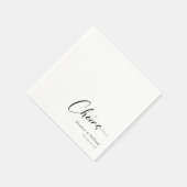 パーソナライズされたエレガント応援手レタリング結婚ズ スタンダードカクテルナプキン (角)