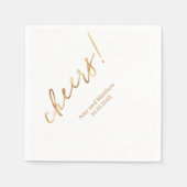 パーソナライズされたエレガント応援結婚スクリプト スタンダードカクテルナプキン (正面)