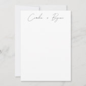 パーソナライズされたエレガント手書きスクリ結婚プト サンキューカード (正面)