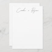 パーソナライズされたエレガント手書きスクリ結婚プト サンキューカード (正面/裏面)