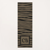 パーソナライズされたエレガント抽象芸術ラインアートトゥーペブラウン ヨガマット (正面)