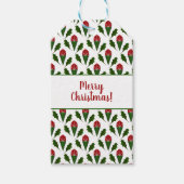 パーソナライズされたエレガント抽象芸術レッドローゼズ ギフトタグ (正面)