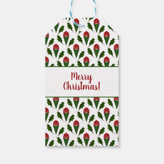 パーソナライズされたエレガント抽象芸術レッドローゼズ ギフトタグ (裏面)