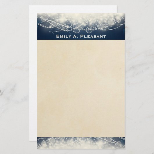 パーソナライズされたエレガント抽象芸術 便箋 (正面/裏面)