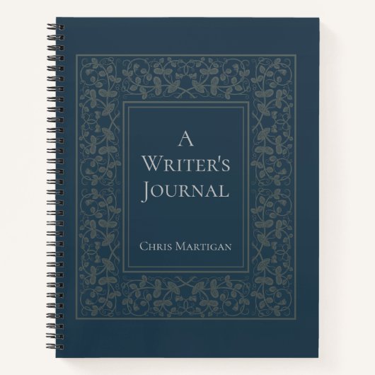 パーソナライズされたエレガント書作家用ノート ノートブック (正面)
