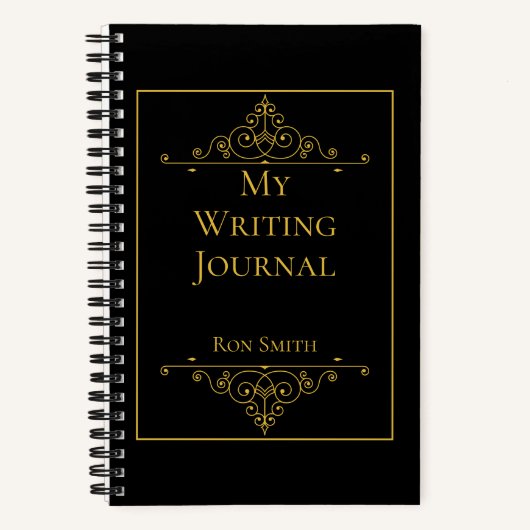 パーソナライズされたエレガント書作家誌 ノートブック (正面)
