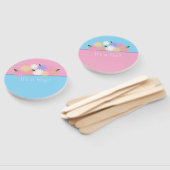 パーソナライズされたエレガント男の赤ちゃん女子の性別開示 ハンドファン (組立なし)