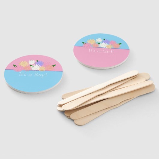 パーソナライズされたエレガント男の赤ちゃん女子の性別開示 ハンドファン (組立なし)