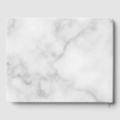 パーソナライズされたエレガント白結婚大理石 ゲストブック (裏面)