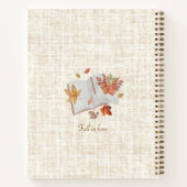 パーソナライズされたエレガント秋 ノートブック (裏面)