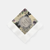 パーソナライズされたエレガント第50誕生日 縁ありカクテルナプキン (角)