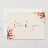 パーソナライズされたエレガント素朴フローラ サンキューカード (正面)