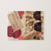 パーソナライズされたエレガント結婚してくれる? ジグソーパズル (横)