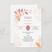 パーソナライズされたエレガント結婚のオレンの花 招待状 (正面/裏面)