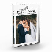 パーソナライズされたエレガント結婚の写真ブロック フォトブロック (左)