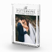 パーソナライズされたエレガント結婚の写真ブロック フォトブロック (右)