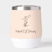 パーソナライズされたエレガント結婚メイド・オブ・オーナー（花嫁付き添い人） (背面)