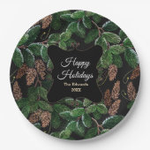 パーソナライズされたエレガント聖降誕祭 ペーパープレート (正面)