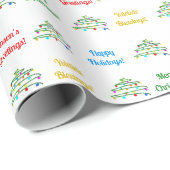 パーソナライズされたエレガント聖降誕祭 ラッピングペーパー (ロールコーナー)