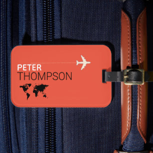 パーソナライズされたエレガント赤旅行 ラゲッジタグ