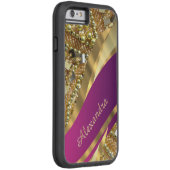 パーソナライズされたエレガント金ゴールドきらきら光る Case-Mate iPhoneケース (裏面/右)