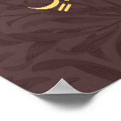 パーソナライズされたエレガント金ゴールドイスラム結婚アラビア ポスター (角)