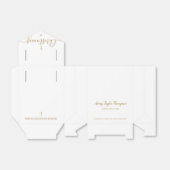 パーソナライズされたエレガント金ゴールドクロス《キリスト教》洗礼式や命名式スクリプト フェイバーボックス (折り畳みなし)