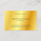 パーソナライズされたエレガント金ゴールドルモノグラムモダンバス 名刺 (裏面)