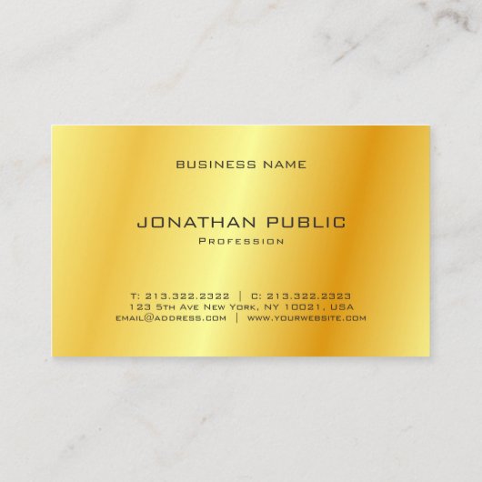 パーソナライズされたエレガント金ゴールドルモノグラムモダンバス 名刺 (裏面)