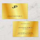 パーソナライズされたエレガント金ゴールドルモノグラムモダンバス 名刺 (正面/裏面)