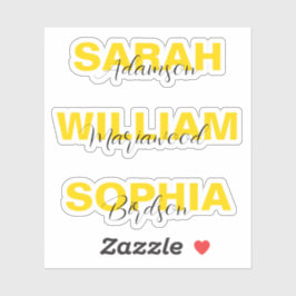 パーソナライズされたエレガント金ゴールド名シール付きビニルラベル シール