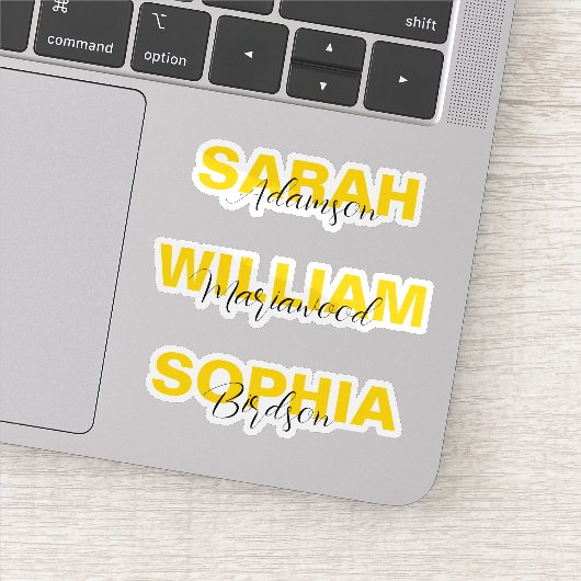 パーソナライズされたエレガント金ゴールド名シール付きビニルラベル シール (詳細)