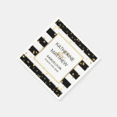 パーソナライズされたエレガント金ゴールド結婚紙吹雪紙 スタンダードカクテルナプキン (角)