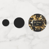 パーソナライズされたエレガント金ゴールド コンフェッティ (正面)