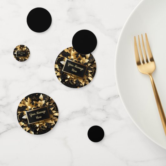 パーソナライズされたエレガント金ゴールド コンフェッティ (グループ)