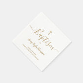 パーソナライズされたエレガント金ゴールド スタンダードカクテルナプキン (角)