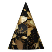 パーソナライズされたエレガント金ゴールド パーティーハット (裏面)