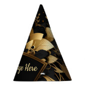 パーソナライズされたエレガント金ゴールド パーティーハット (右)