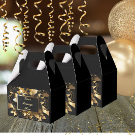 パーソナライズされたエレガント金ゴールド フェイバーボックス