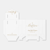 パーソナライズされたエレガント金ゴールド フェイバーボックス (折り畳みなし)