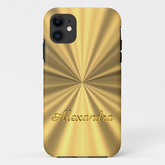 パーソナライズされたエレガント金 Case-Mate iPhoneケース (裏面)