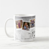 パーソナライズされたエレガントGranda Photo Collage Family コーヒーマグカップ (左)