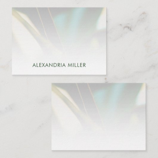 パーソナライズされたエレガントGreenery Flat Note Card ノートカード (正面/裏面)